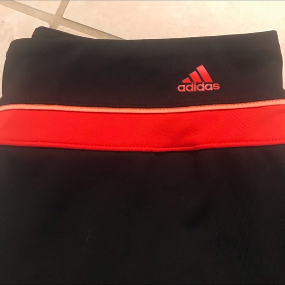 🆕🔥ADIDAS CLIMA-LITE VERY CUTE SILKY CAPRIS&SO SOFT W/ORANGE BAND NWOT!! - Picture 8 of 14